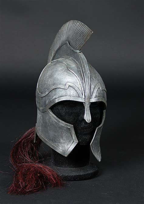 Silver Cavalry Helmet With Red Tail | Prop Store - Ultimate Movie Collectables