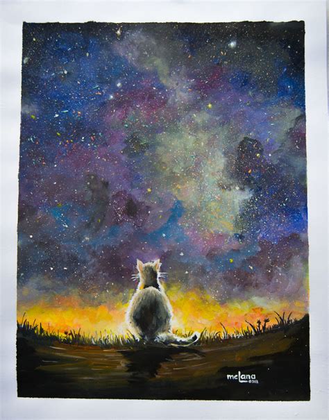 I Painted A Lonely Cat For My Son | Bored Panda