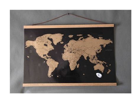 Scratch Off Poster – World Map | Scratch maps, cork globes and ...