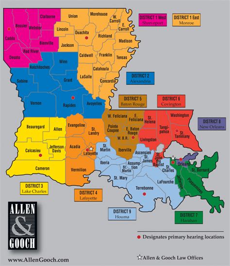 Louisiana Workers' Compensation Districts - Allen & Gooch