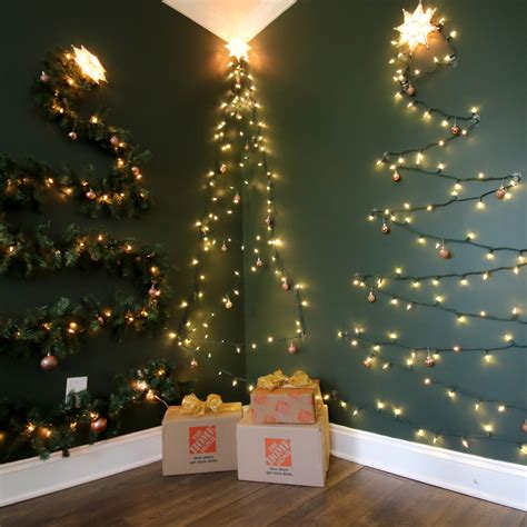 How to Hang a Christmas Tree of Lights on the Wall - The Home Depot
