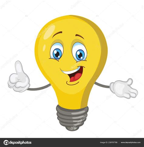 Cute funny light bulb character.cartoon vector illustration. Stock Vector by ©neapol767@gmail ...