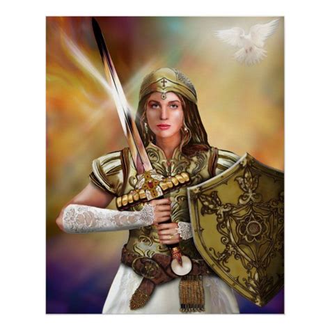 Warrior Bride of Christ Poster | Zazzle | Mujer guerrera de dios, Novia de cristo, Armadura de dios