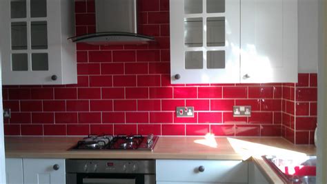 Red Brick Tile Splashback | Small kitchen tiles, Kitchen, Kitchen tiles