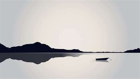Minimal landscape black and white [7680x4320] : r/wallpapers