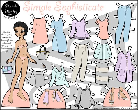 Simple Sophisticate: Printable Paper Doll in Color - Paper Thin Personas | Paper Thin Personas ...