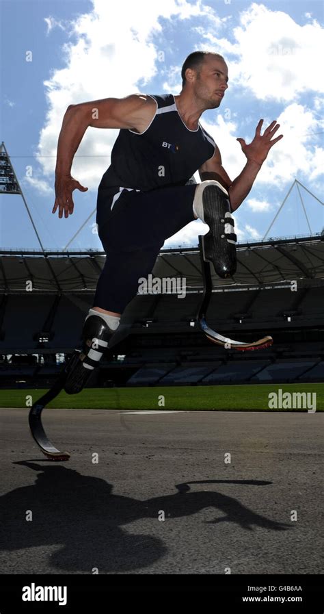 Paralympics - Oscar Pistorius Photocall - Olympic Park Stock Photo - Alamy