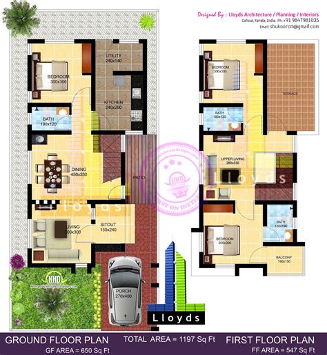 1197 sq-ft 3 bedroom villa in 3 cents plot - Kerala Home Design and Floor Plans - 9K+ Dream Houses