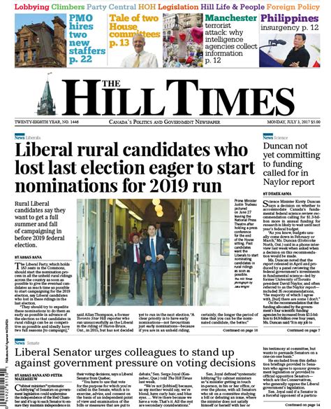 ISSUE: 07-03-2017 - The Hill Times