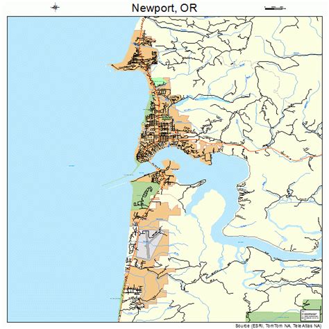 Newport Oregon Street Map 4152450