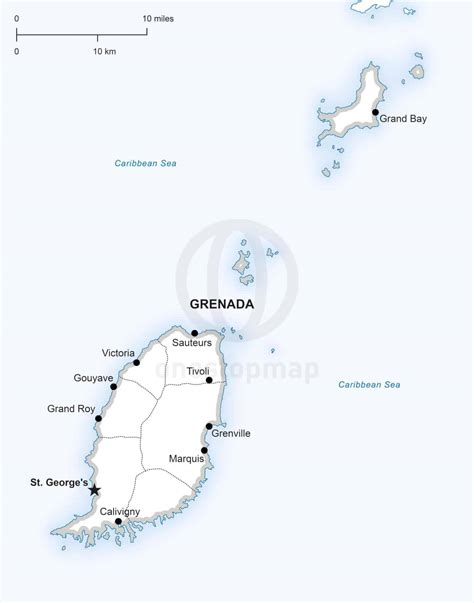 Vector Map of Grenada Political | One Stop Map