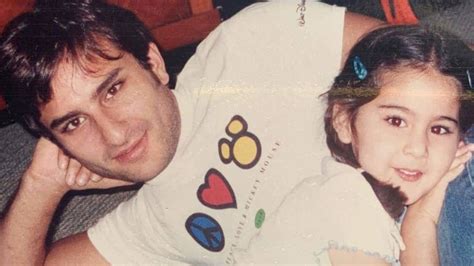 When baby Sara Ali Khan tagged along with father Saif Ali Khan on his ...