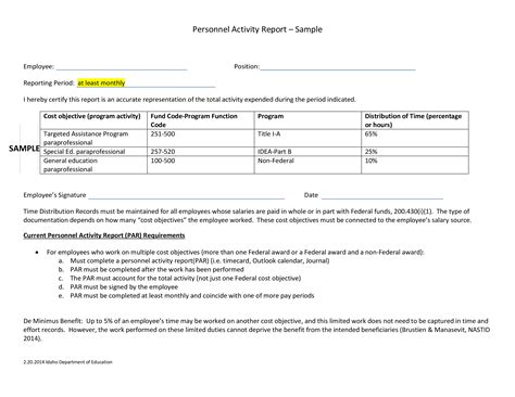 Monthly Departmental Report Template