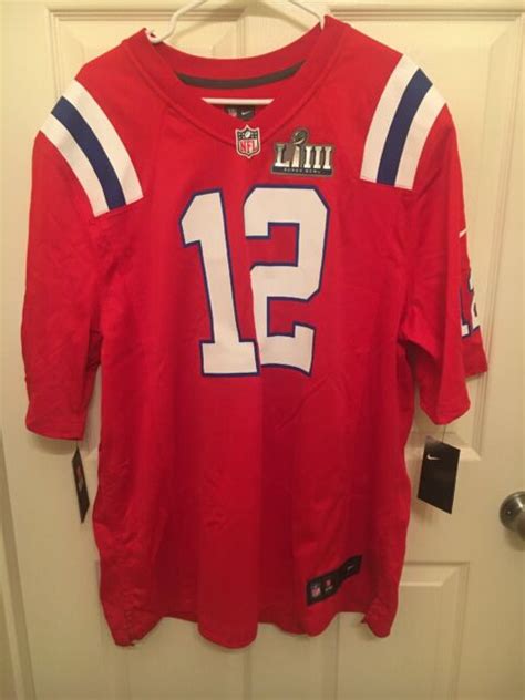 Nike Authentic NFL SB53 New England PATRIOTS #12 Tom BRADY RED Jersey ...