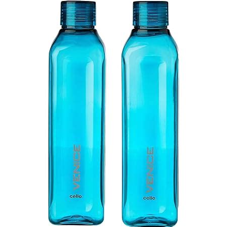 Cello Venice Exclusive Edition Plastic Water Bottle Set, 1 Litre, Set of 3, Multicolour : Amazon ...