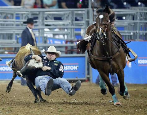 Ty Erickson leads the RodeoHouston steer wrestling pack