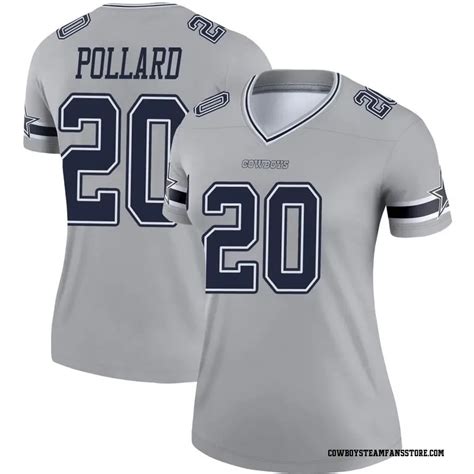 Nike Tony Pollard Dallas Cowboys Legend Gray Inverted Jersey - Women's