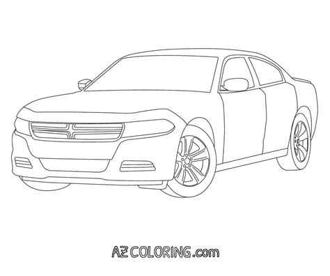 dodge challenger hellcat coloring pages - Clip Art Library