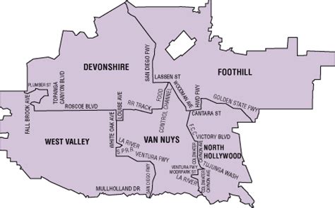 LAPD Valley Bureau Map ... LA Community Policing