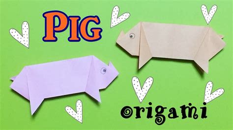 Origami easy for kids animal pig, How to make a paper pig step by step with one piece of paper