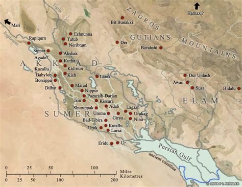 Map of Sumer (Illustration) - World History Encyclopedia