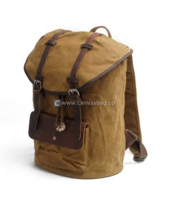 Waxed Cotton Backpack - Canvas Bag Leather Bag CanvasBag.Co