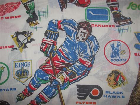 Vintage NHL Hockey Team Logos Hockey Players Twin/standard - Etsy