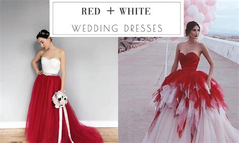 ️ 10 Red and White Wedding Dresses 2024 👗