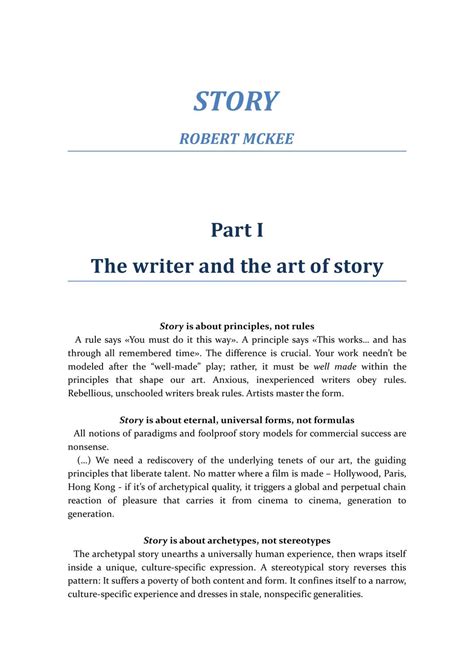 STORY ROBERT MCKEE - resumo by Marco Silva - Issuu