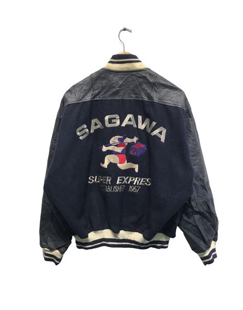 Vintage Sagawa Express Big Logo Varsity Jacket | Grailed