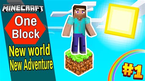 Minecraft one block survival series in hindi #1| Minecraft survival in one block only|One block ...