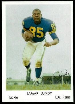 1959 Bell Brand Rams Football Card #34: Lamar Lundy