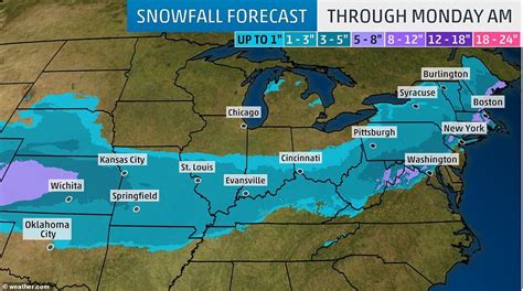 Snow and rain to blanket the East Coast as winter storm system moves in | Daily Mail Online