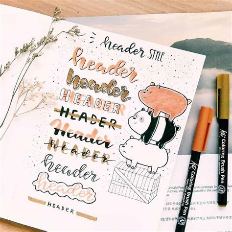 90+ Simple And Creative Bullet Journal Header And Title Ideas | Masha Plans