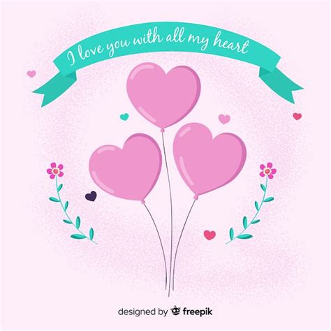 Free Vector | Heart balloons background