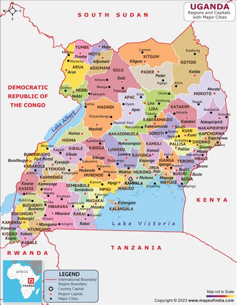 Uganda Map | HD Political Map of Uganda