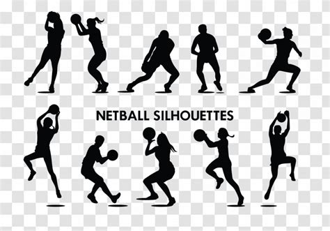 Silhouette Netball Clip Art - Drawing Transparent PNG