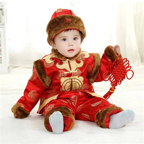 Long Sleeve Chinese Spring Festival Clothes New Year Costume Baby ...