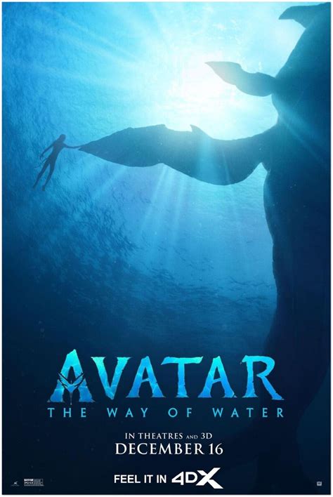 Avatar 2 - The Way of Water Movie Poster 2022 - Teaser #1 - James Cameron | eBay