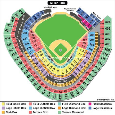 Miller Park, Milwaukee WI - Seating Chart View