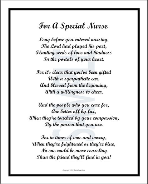 Nurse Poem-thank You Nurse DIGITAL DOWNLOAD Nurse Download - Etsy UK