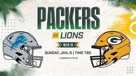 Packers-Lions game set for Sunday at Lambeau Field