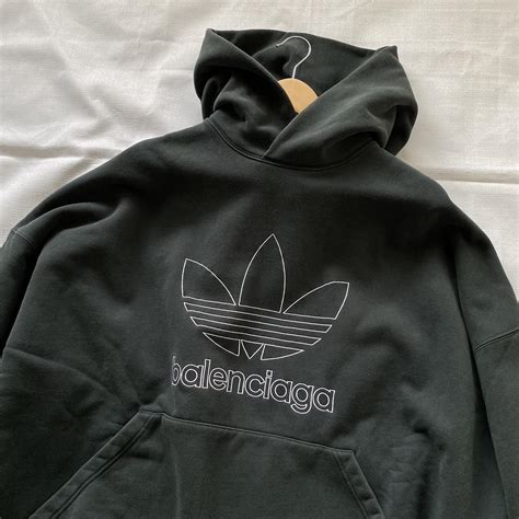 Balenciaga Men's Green Hoodie | Depop