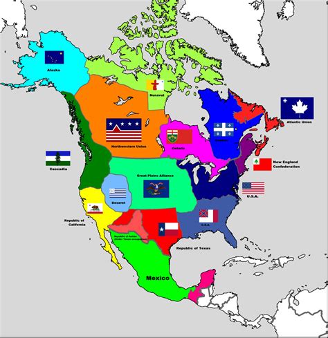 Balkanized North America by GenericMechPilot on DeviantArt