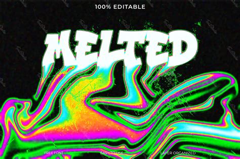 Melted Graffiti Font Style Text Effect | Photoshop PREMIUM PSD File