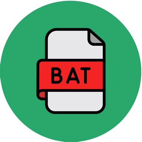 Bat file Generic color lineal-color icon