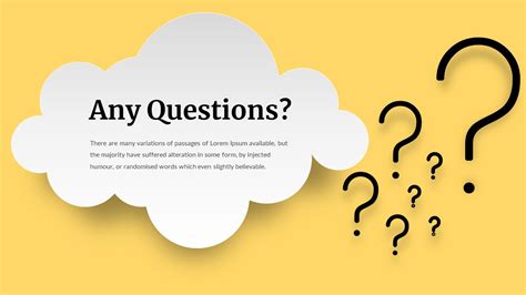 Any Questions Template for Presentations | Slidebazaar