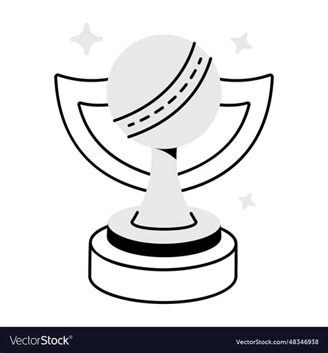 Cricket trophy Royalty Free Vector Image - VectorStock