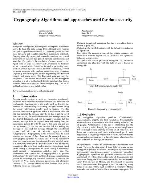 (PDF) Cryptography Algorithms and approaches used for data security