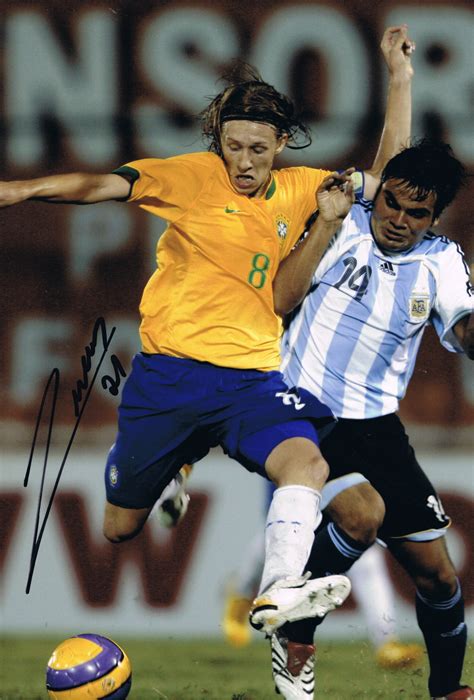 Signed Lucas Leiva Brazil Photo - Its Signed Memorabilia